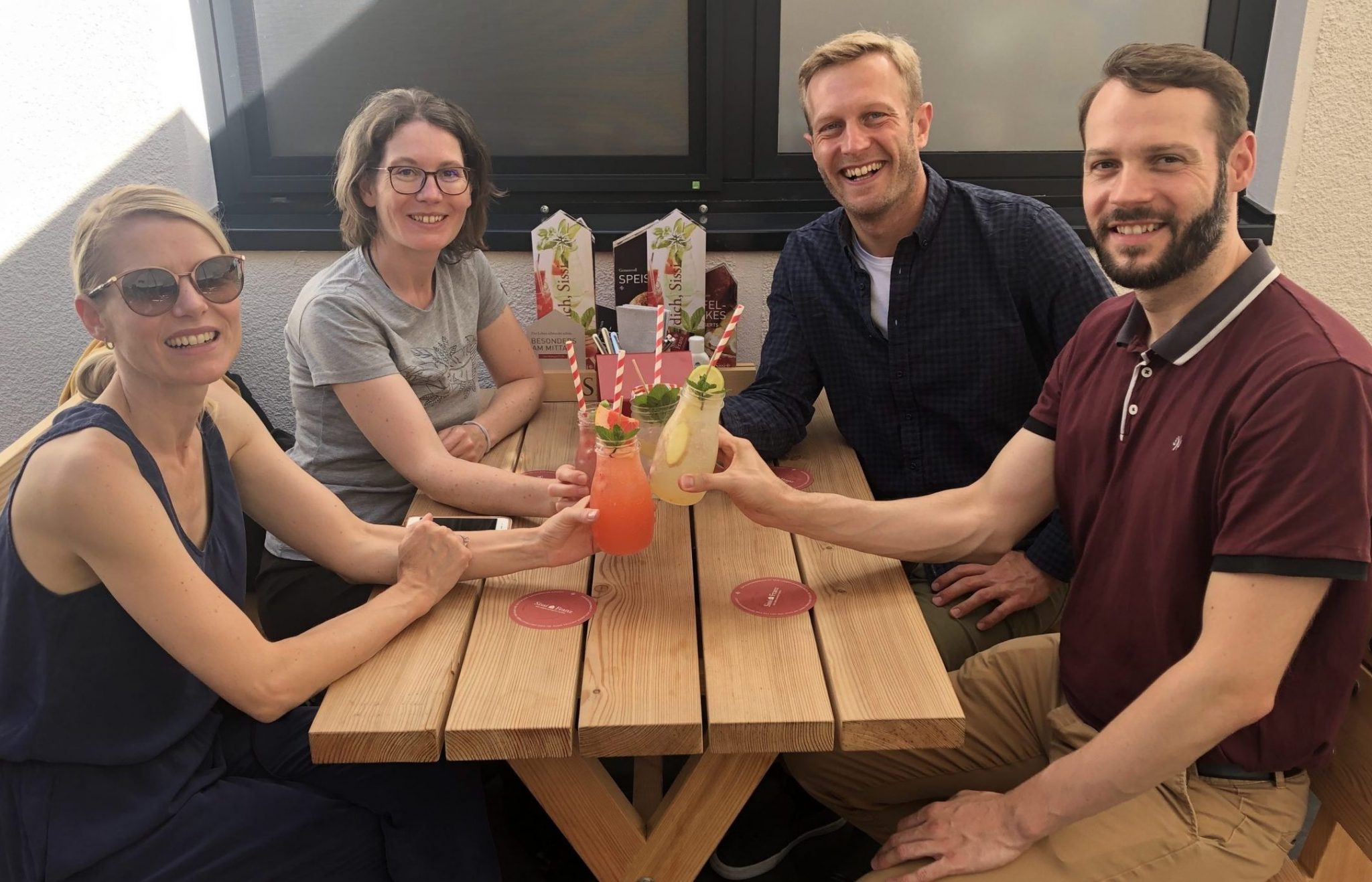 Sonja, Evelyn, Jörg und Simon